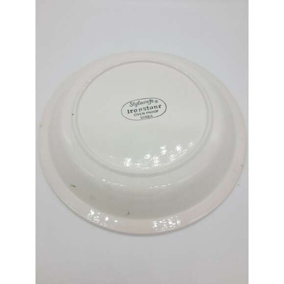 Ironstone 10” floral serving pie plate Stylecraft Vintage Korea - Picture 4 of 5